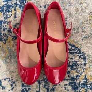 Madden Girl Glossy Red Mary Jane Flats